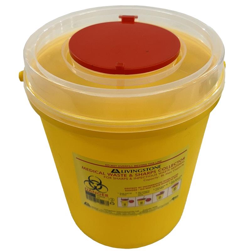 Load image into Gallery viewer, Livingstone Needles Sharps Waste Collector 8L
