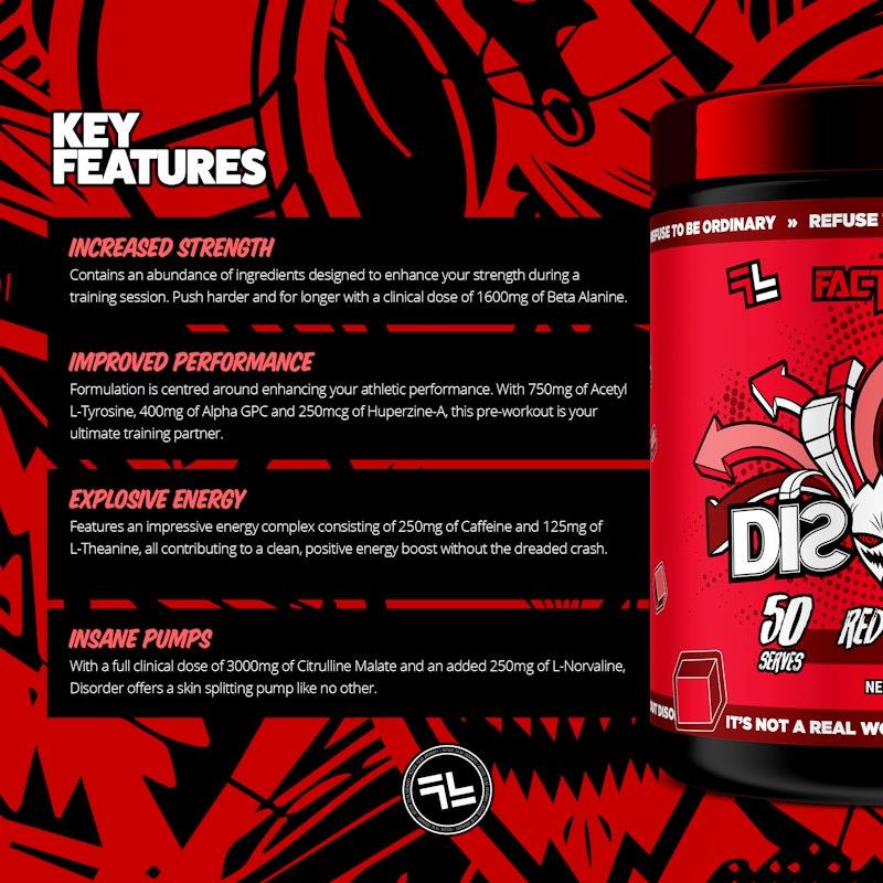 Load image into Gallery viewer, Faction Labs Disorder Original - 50 serves Red Russian
