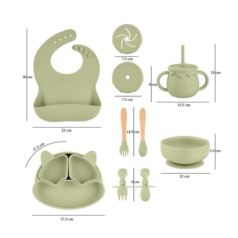 Load image into Gallery viewer, Zoe Sage Silicone Baby Feeding Set 11pc Bundle Kokoda
