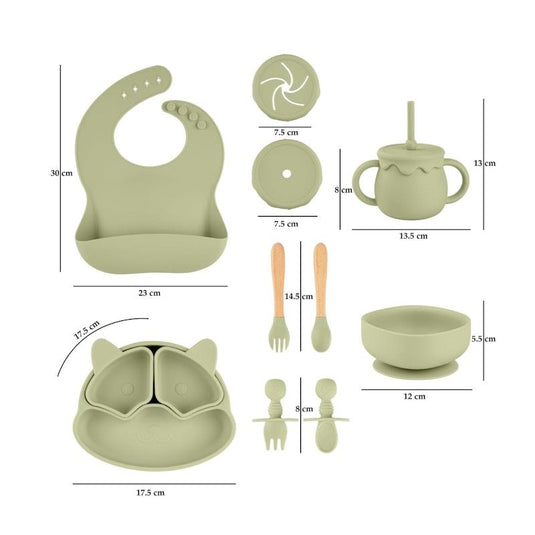 Zoe Sage Silicone Baby Feeding Set 11pc Bundle Kokoda