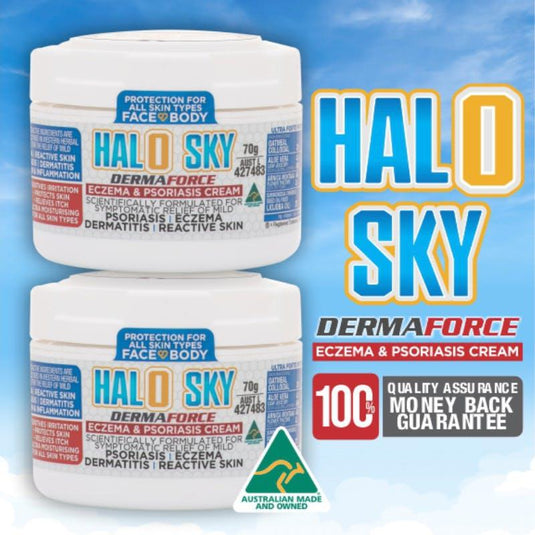 Athelite Halo Sky Derma Force Eczema & Psoriasis Cream 70g 2Pack