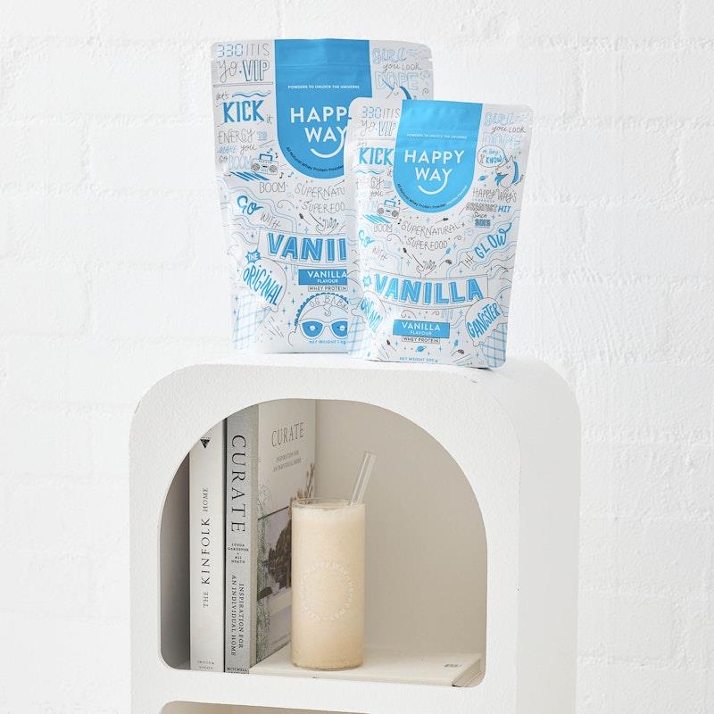 Load image into Gallery viewer, Happy Way Vanilla Whey Protein Powder 500g
