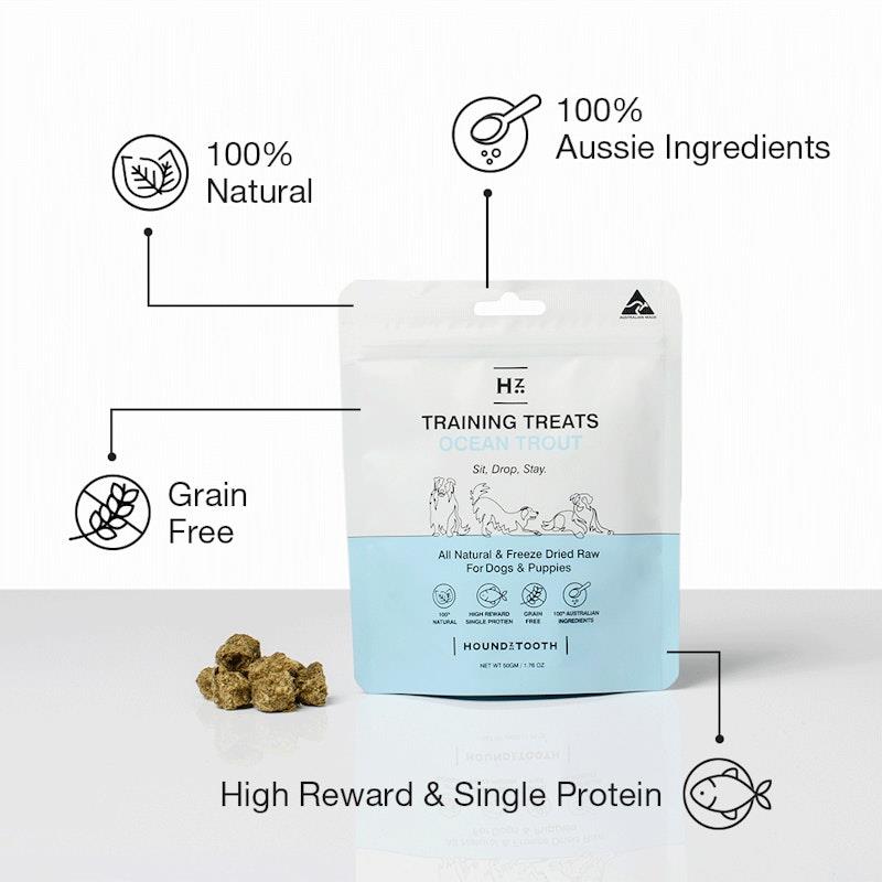Load image into Gallery viewer, HOUNDZTOOTH Training Treats Ocean Trout 50g
