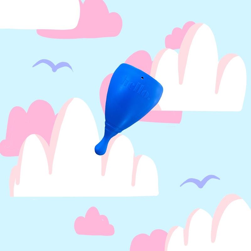 Load image into Gallery viewer, Hello Period High Cervix Cup Bright Blue MED

