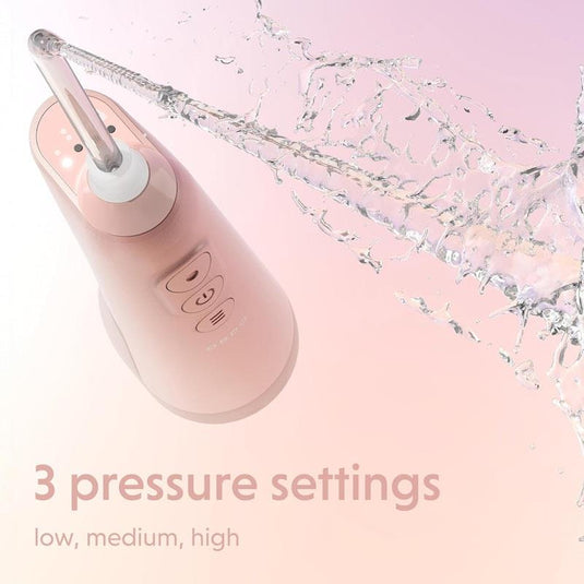 ORDO Hydro Sonic Water Flosser & 3x Floss Tips Dental Selection Bundle Rose Gold