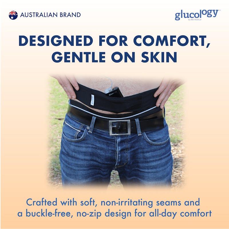 Load image into Gallery viewer, Glucology Insulin Pump Waist Belt Black Medium
