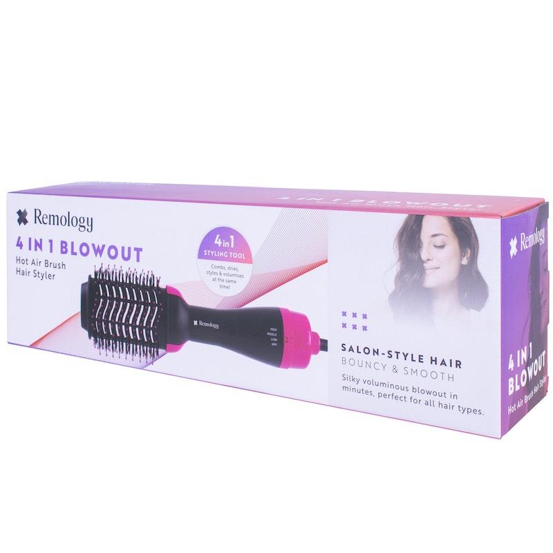 Load image into Gallery viewer, Remology 4 in 1 Blowout Hot Air Brush Hair Styler 1pk
