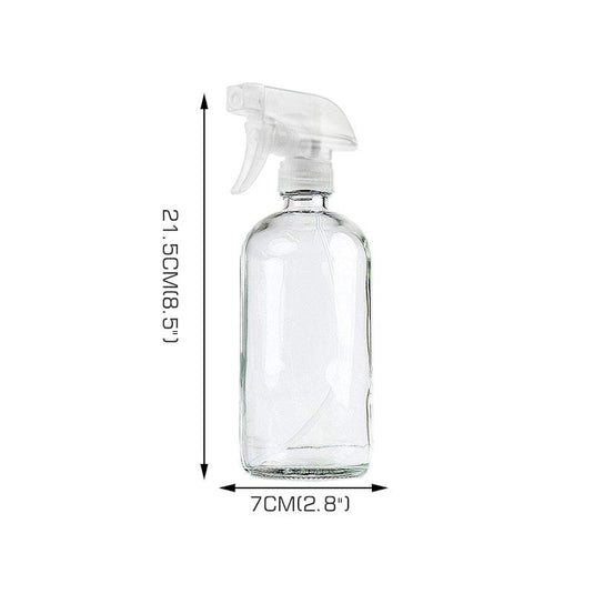 Traderight 4x 500ml Clear Glass Spray Bottles Trigger Water Sprayer Aromatherapy Dispenser Bundle