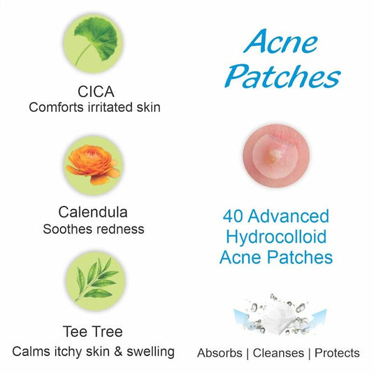 BodyAssist Advanced Hydrocolloid Acne Patches (40) - 3PACK Bundle