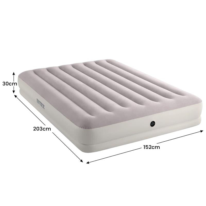 Load image into Gallery viewer, Intex Dura-Beam Prestige Mid-Rise Inflatable Airbed with USB Pump Cream Queen
