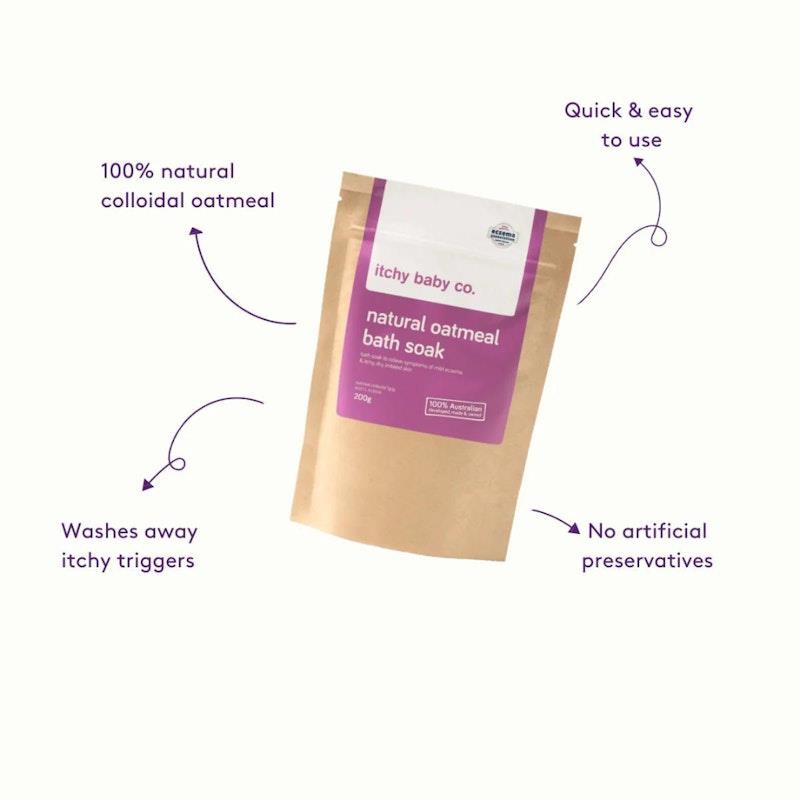 Load image into Gallery viewer, Itchy Baby Co. Natural Baby Oatmeal Bath Soak 200g
