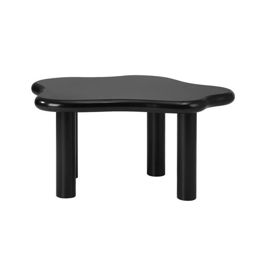 Oikiture Coffee Table Side Tables Sofa Cafe Desk Living Room Irregular Black