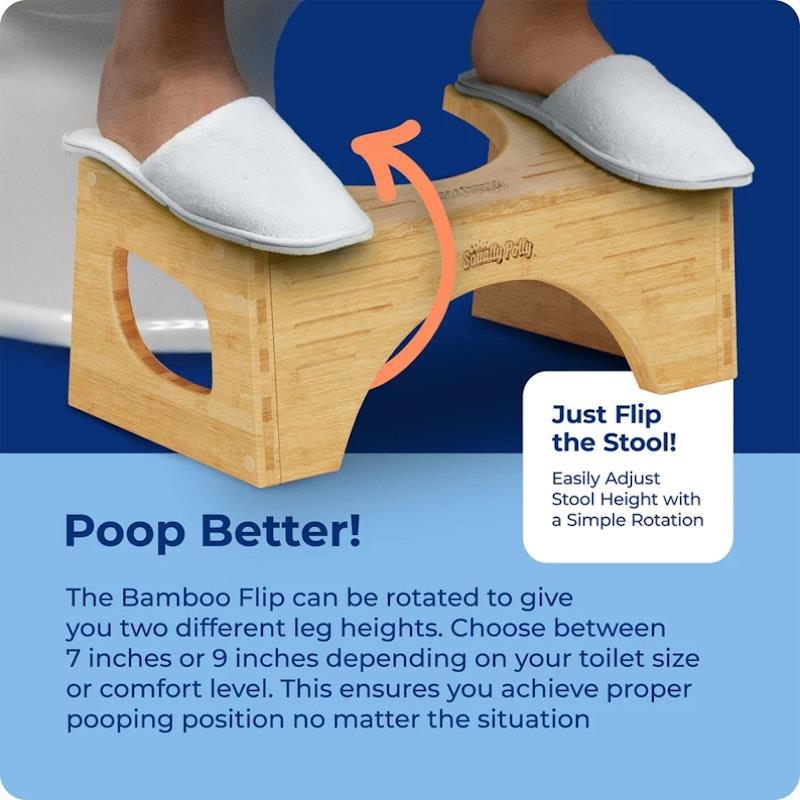 Load image into Gallery viewer, Squatty Potty Flip Bamboo Stool 7 &amp; 9 Inch
