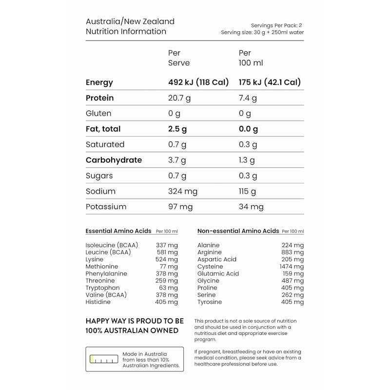 Load image into Gallery viewer, Happy Way Like A Vegan Vanilla Protein Powder Travel Packs 6x60g
