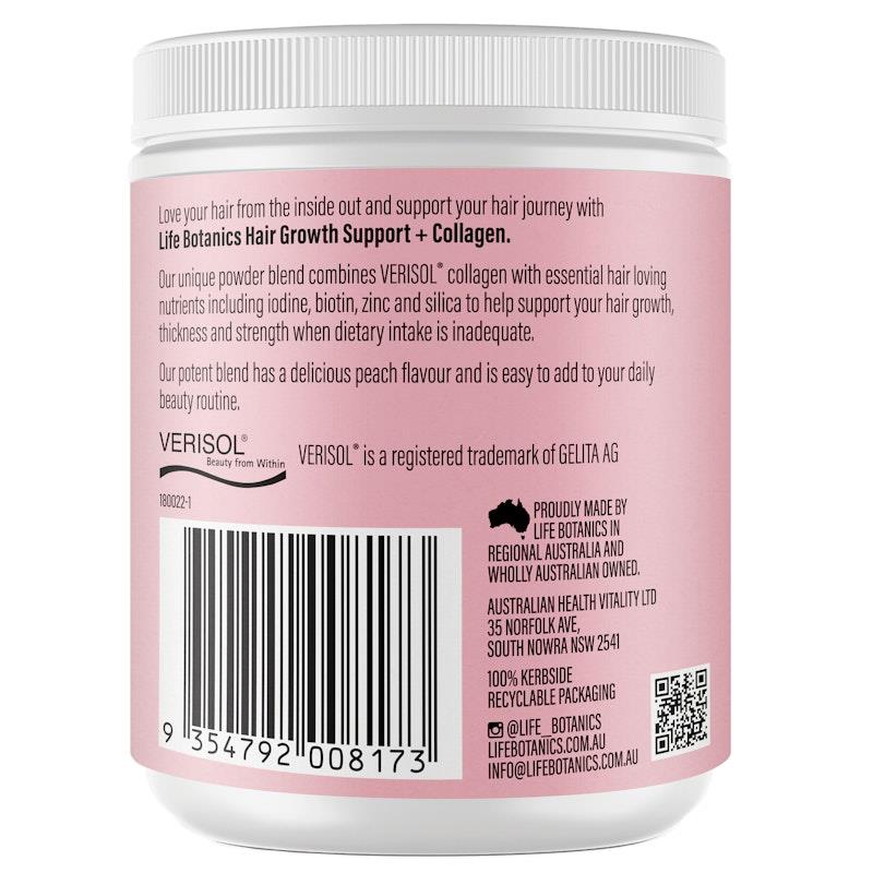 Load image into Gallery viewer, Life Botanics Hair Growth Support + Collagen Powder 3x150g Pack
