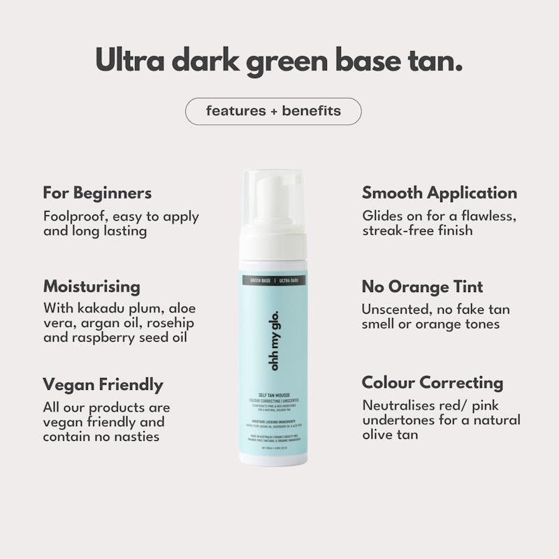 Load image into Gallery viewer, Ohh My Glo Self-Tan Green Base (Ultra Dark) 200ml
