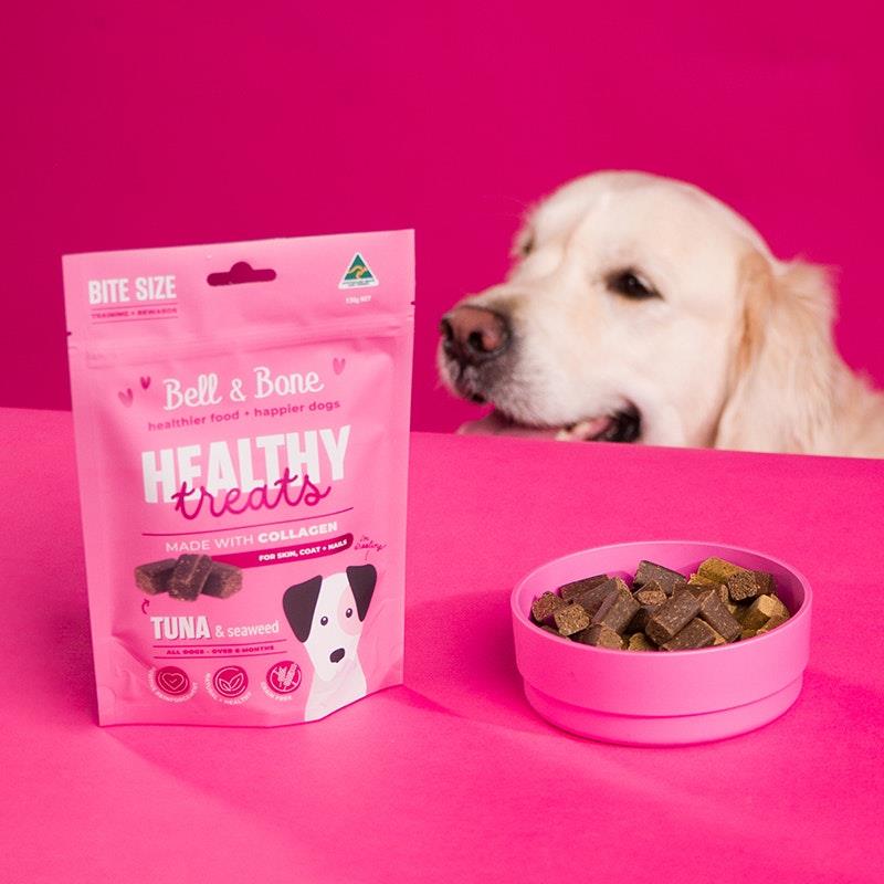 Load image into Gallery viewer, Bell &amp; Bone Healthy Treats, Skin, Coat and Nails - Tuna &amp; Seaweed 130g
