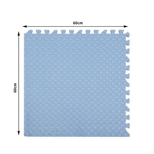 BoPeep EVA Foam Kids Play Mat Floor Baby Crawling Interlocking Waterproof Carpet Blue 4Pack
