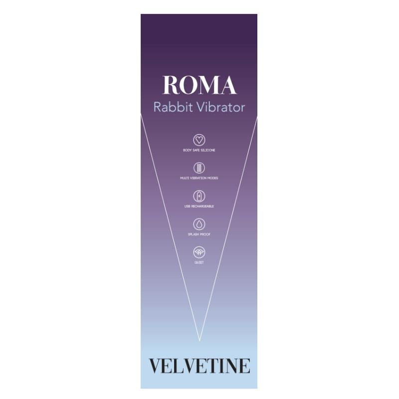 Load image into Gallery viewer, Velvetine Roma Rabbit Vibrator Purple 1pc
