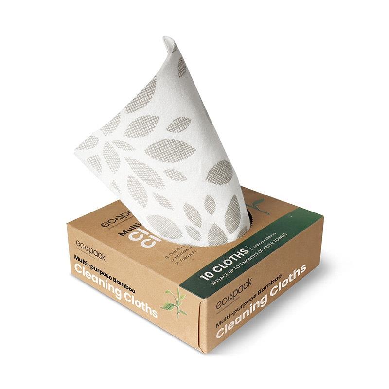 Load image into Gallery viewer, Ecopack Multi-Purpose Bamboo Cloths Bundle 4 Boxes/40 Cloths
