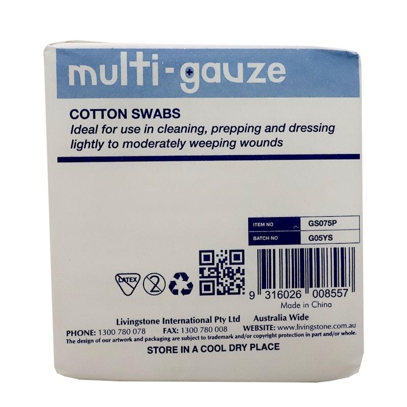 Load image into Gallery viewer, Livingstone Gauze Swabs 8 ply Cotton Non-Sterile 7.5 x 7.5 cm 100 Pieces/Box
