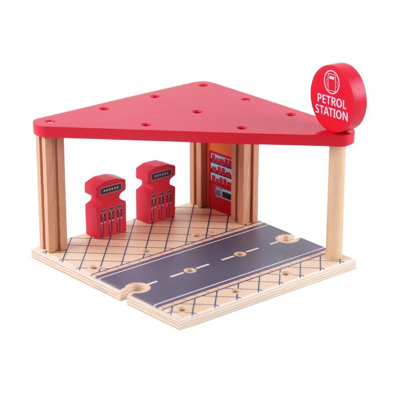 Load image into Gallery viewer, Riababy Wooden Petrol Station Set
