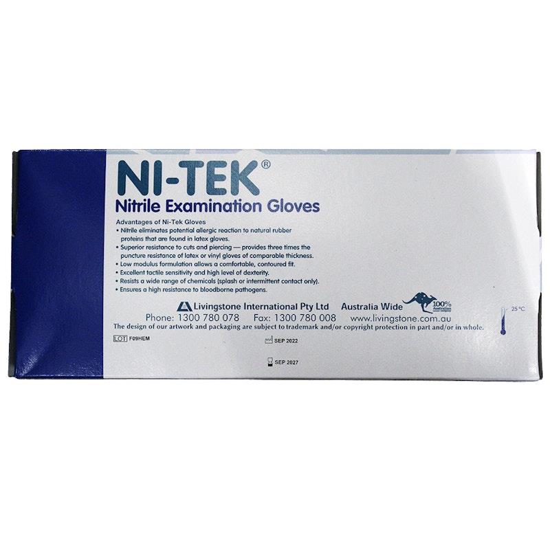 Load image into Gallery viewer, NI-TEK Nitrile Examination Gloves Long Cuff AS NZ Powder Free Medium 100 Pieces/Box
