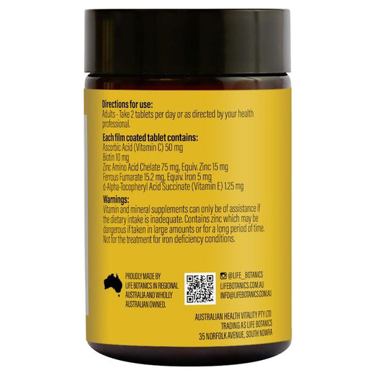 Life Botanics Hair Skin Nails + 10,000mcg Biotin 3x90 Pack