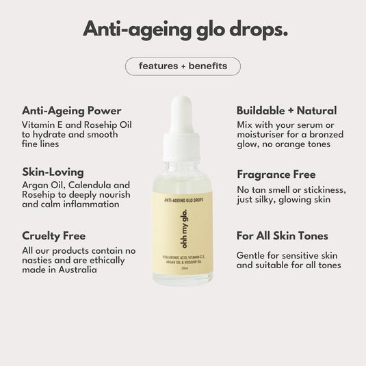 Ohh My Glo Anti-Ageing Face Tan Glo Drops 30ml