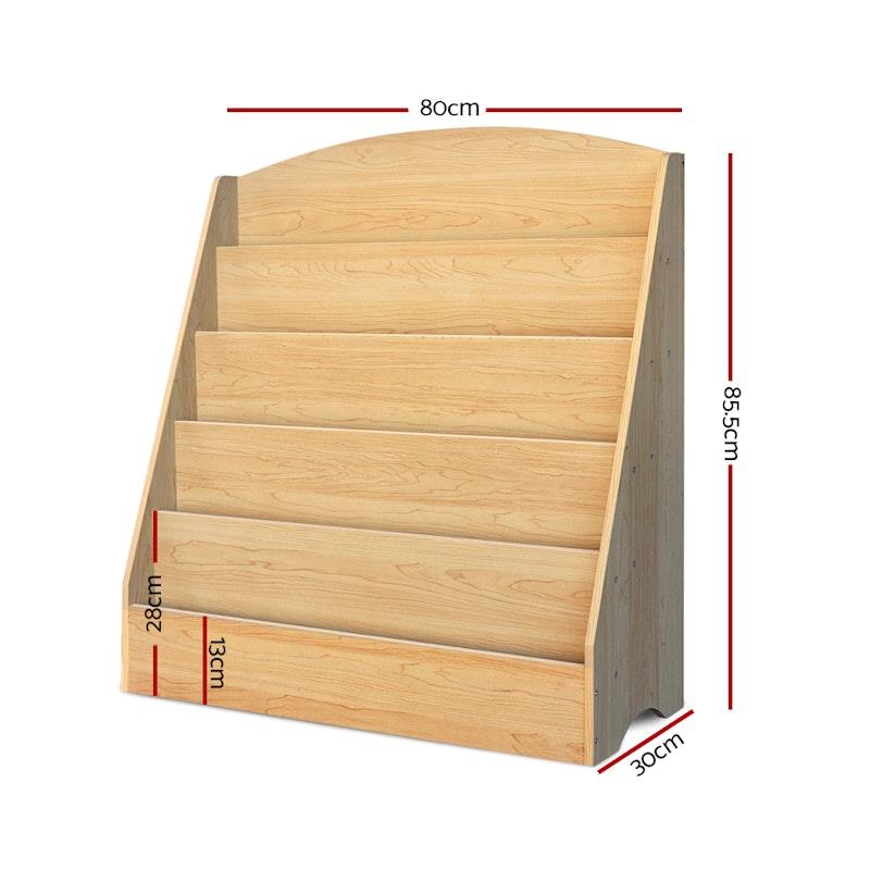 Load image into Gallery viewer, Keezi Kids 5 Tiers Bookshelf Magazine Shelf Rack Organiser Bookcase Display Wooden
