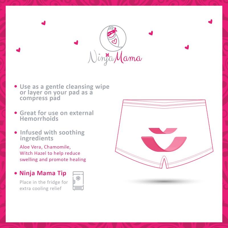 Load image into Gallery viewer, Ninja Mama Postpartum Recovery Wipes (45 Wipes) Twin Pack
