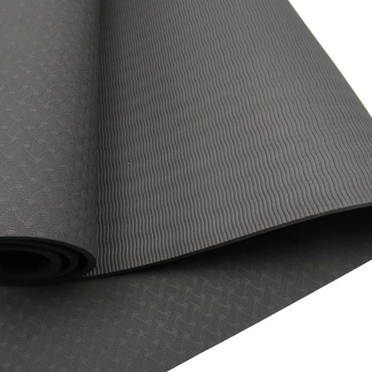 Powertrain TPE Yoga Pilates Exercise Mat 6mm Black