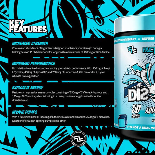 Faction Labs Disorder Original - 50 serves Aqua Splash