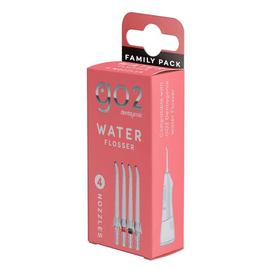 GO2 Dentagenie Water flosser Replacement Nozzle Family Pack x 3 Multipack