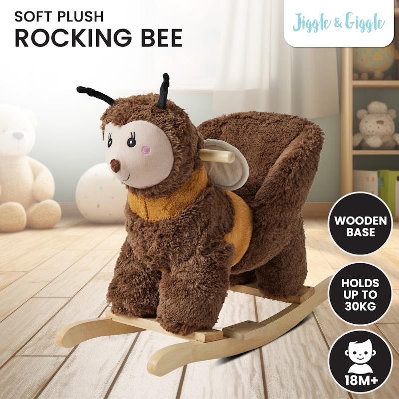 Load image into Gallery viewer, Jiggle &amp; Giggle Soft Plush Toy Rocker Bee
