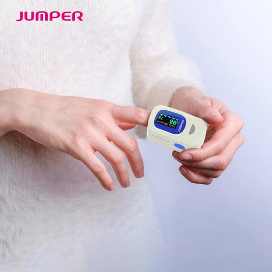 Jumper Finger Pulse Oximeter with Alarm Feature 1Unit