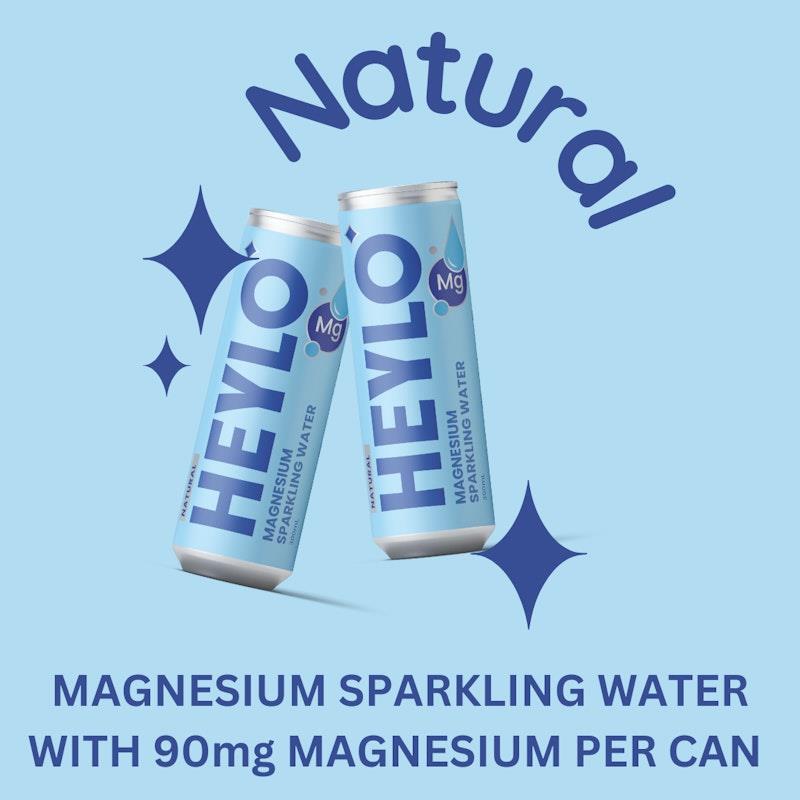 Load image into Gallery viewer, Heylo Magnesium Sparkling Water - Mind - Natural 24x300ml

