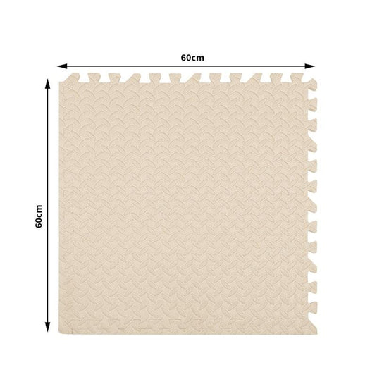 BoPeep EVA Foam Kids Play Mat Floor Baby Crawling Interlocking Waterproof White 4Pack