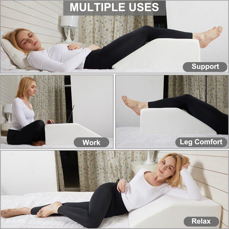 Load image into Gallery viewer, Clevinger Memory Foam Bed Wedge Leg Support Elevation Pillow 1pc
