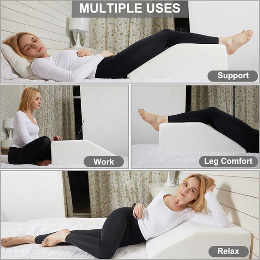 Clevinger Memory Foam Bed Wedge Leg Support Elevation Pillow 1pc