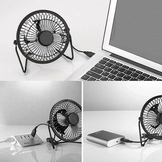 Living Today 360 Degree Tilt Adjustable USB Portable Mini Desk Fan 1Unit