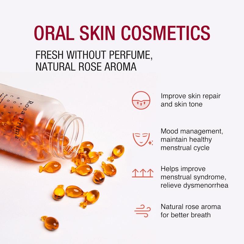 Load image into Gallery viewer, Unichi Rosa Prima Rose Oil Complex 90 Softgels 2Pack
