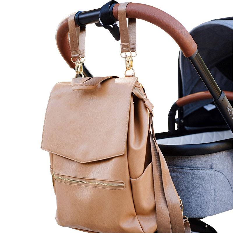 Load image into Gallery viewer, Hannah &amp; Henry Classic Nappy Bag Backpack Tan
