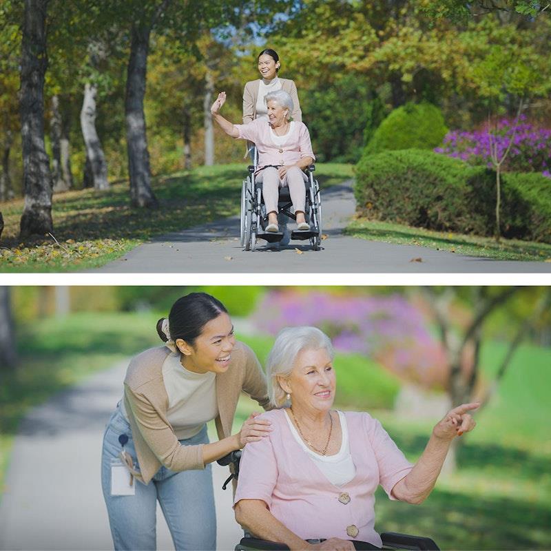 Load image into Gallery viewer, Equipmed 24 Inch Folding Wheelchair Alloy with Brakes Black
