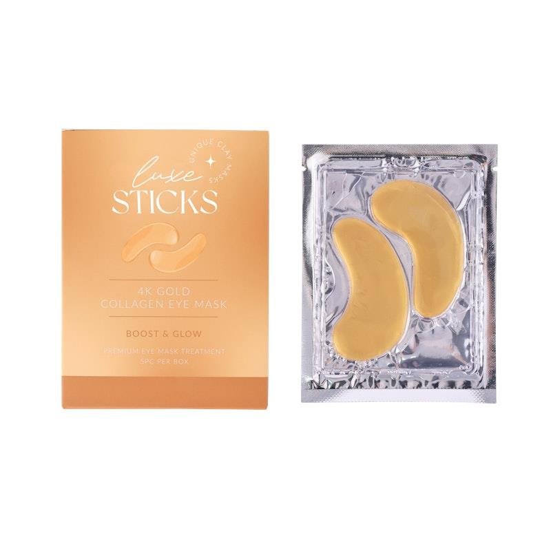 Load image into Gallery viewer, LuxeSticks 24K Gold &amp; Collagen Crystal Eye Mask 5PC Per Pack

