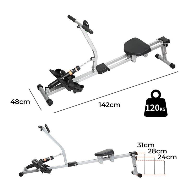 Load image into Gallery viewer, Centra Hydraulic Rowing Machine 12 Levels Resistance Cardio Exercise Fit Home One Size

