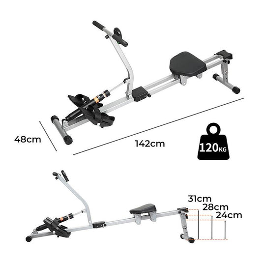 Centra Hydraulic Rowing Machine 12 Levels Resistance Cardio Exercise Fit Home One Size