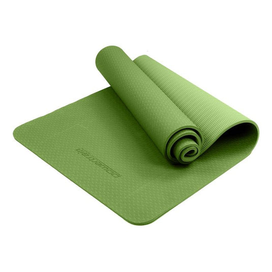 Powertrain TPE Yoga Pilates Exercise Mat 6mm Green