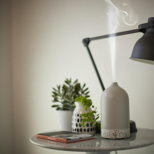 Ellia Pure Aroma Diffuser Ceramic & Terrazzo Grey