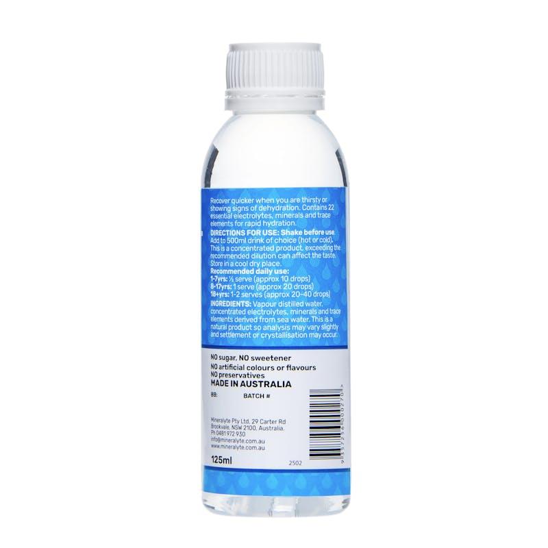 Load image into Gallery viewer, Mineralyte Hydrate+ Rapid Hydration Drops Unflavoured 125ml (124 serves) 2Pack
